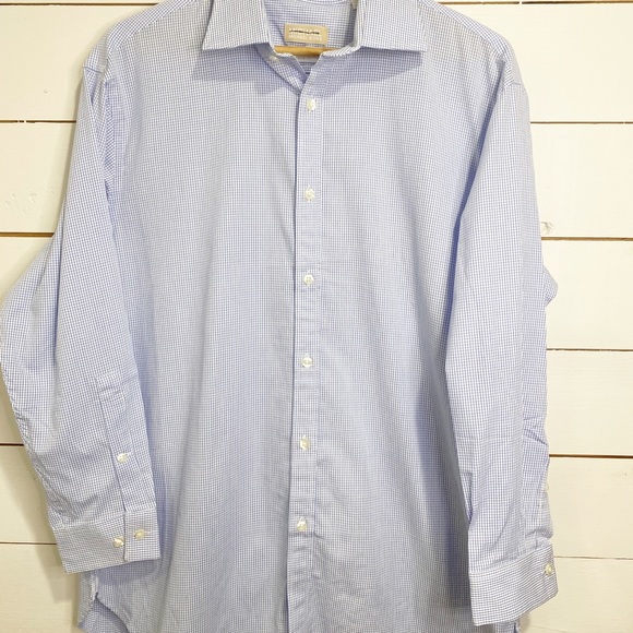 Michael Kors Other - New! Michael Kors Blue & White Check Button Up Slim Fit
